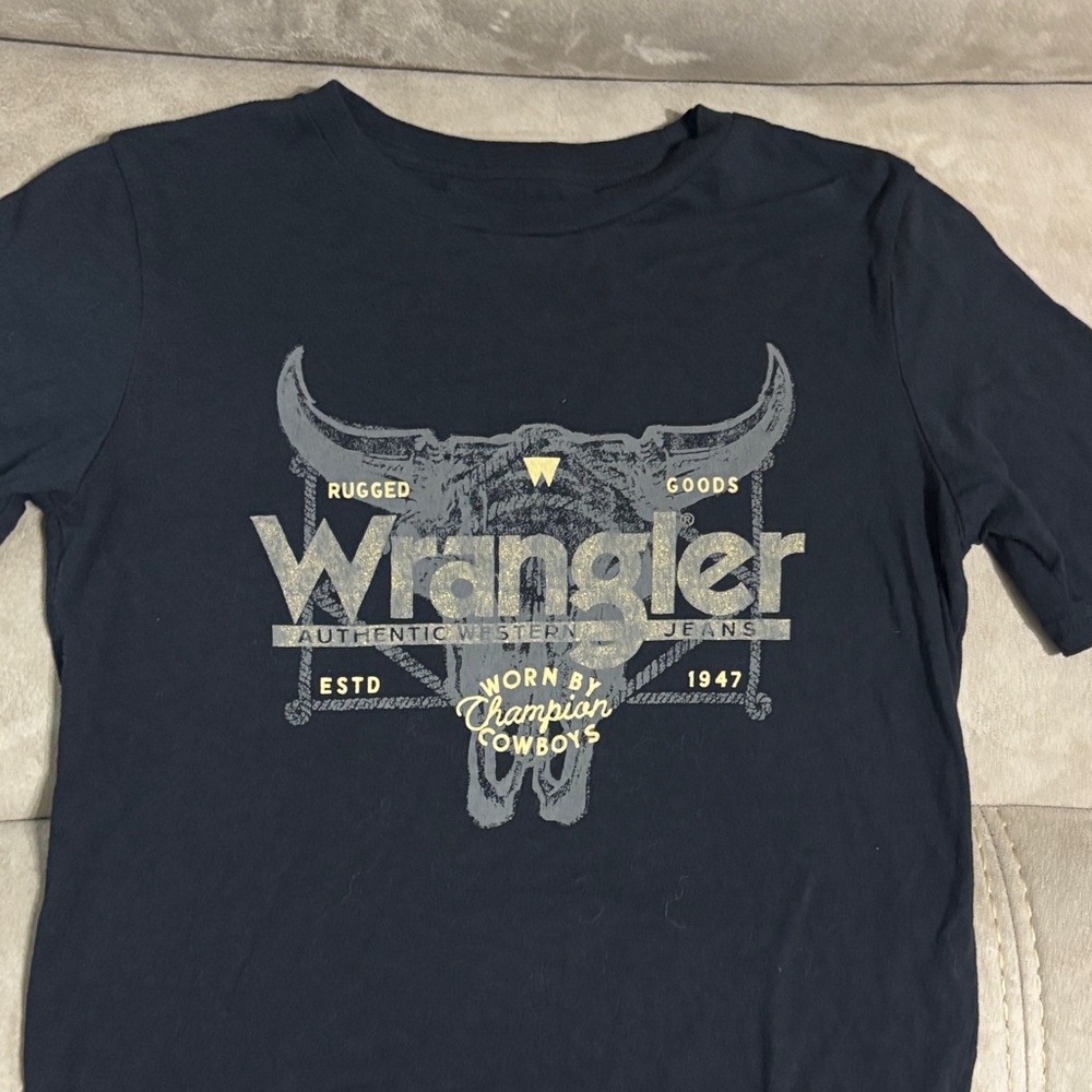 Wrangler Boys Dark Gray Graphic Tee